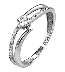 Кольцо с бриллиантом 1-11-0211-201