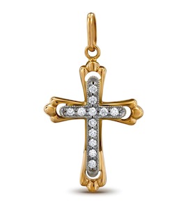 Крест с бриллиантами 10865