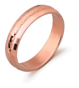 Обручальное кольцо из красного золота 13201