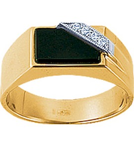 Кольцо с бриллиантами и сомбриллом 14020