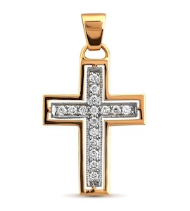 Крест с бриллиантами 18264