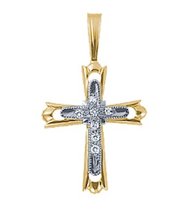 Крест с бриллиантами 18351