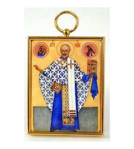 Икона «Николай Чудотворец» из серебра 34834