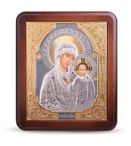 Икона «Казанская Богоматерь» из меди 35111