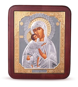 Икона «Феодоровская Богоматерь» из меди 35184
