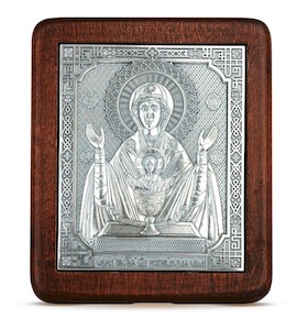Икона Божией Матери «Неупиваемая чаша» из меди 35288