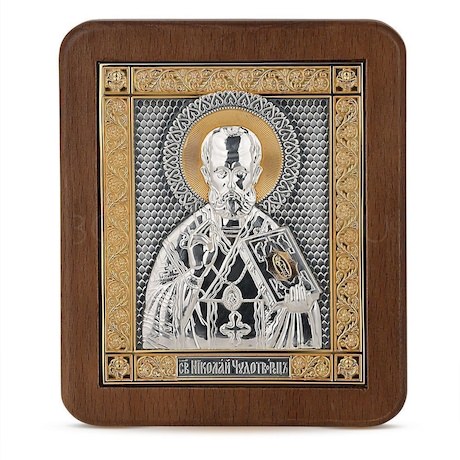 Икона «Святой Николай Чудотворец» из меди 35303
