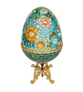 Яйцо-шкатулка «Цветы» из меди 35343