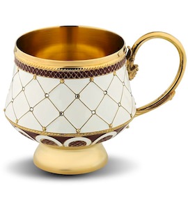 Чашка из латуни с ювелирным стеклом 35477
