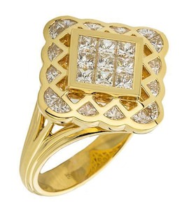 Кольцо из желтого золота с бриллиантами 37864