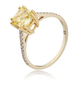 Кольцо из желтого золота с бриллиантами 38305