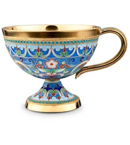 Чашка «Русские мотивы» из серебра 42836