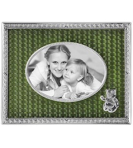 Рамка для фото детская из латуни с ювелирным стеклом 46119
