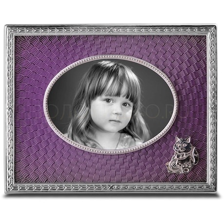 Рамка для фото детская из латуни с ювелирным стеклом 46121