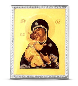 Икона «Феодоровская Богоматерь» из латуни 46127