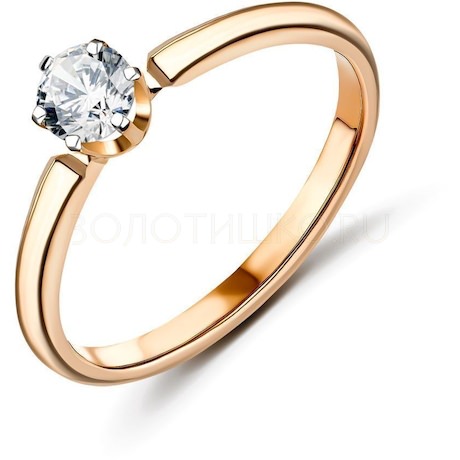 Кольцо из красного золота с бриллиантом 53853