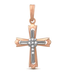 Крест с бриллиантами 71518