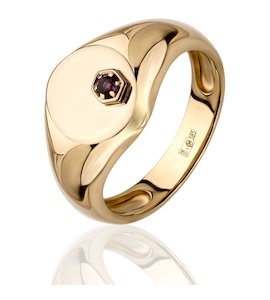 Кольцо из жёлтого золота с аметистом 88892