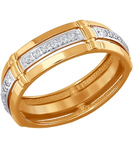 Кольцо из золота с фианитами 015704