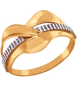 Кольцо из золота с фианитами 015737