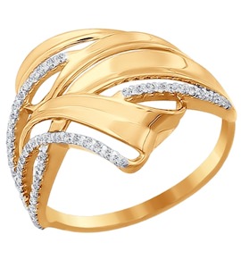 Кольцо из золота с фианитами 015758
