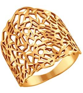 Кольцо из золота с алмазной гранью 015998