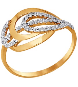 Кольцо из золота с фианитами 016529