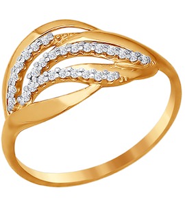 Кольцо из золота с фианитами 016531
