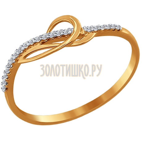 Кольцо из золота с фианитами 016558