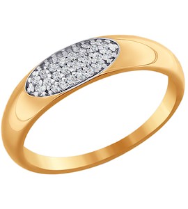 Кольцо из золота с фианитами 016591