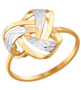 Кольцо из золота с алмазной гранью 016764