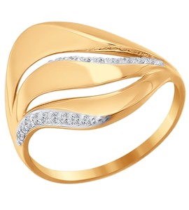 Кольцо из золота с фианитами 016798