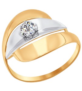 Кольцо из золота с фианитом 016809