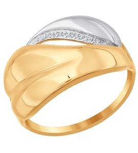 Кольцо из золота с фианитами 016856