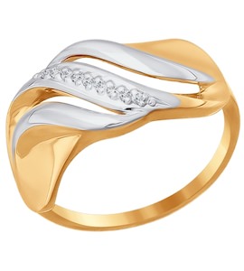Кольцо из золота с фианитами 016859