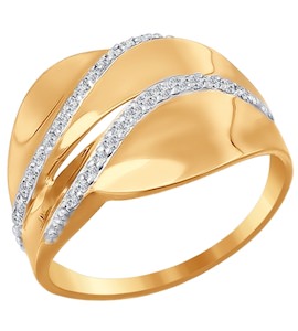 Кольцо из золота с фианитами 016869