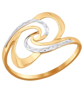 Кольцо из золота с алмазной гранью 016882