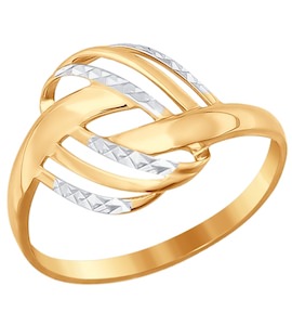 Кольцо из золота с алмазной гранью 016883