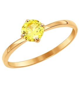 Кольцо из золота с фианитом 016963