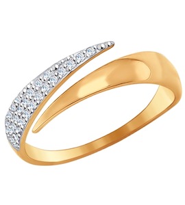 Кольцо из золота с фианитами 017046