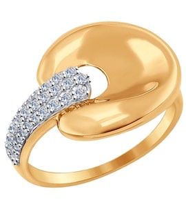 Кольцо из золота с фианитами 017053