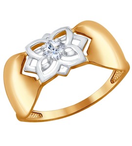 Кольцо из золота с фианитом 017069