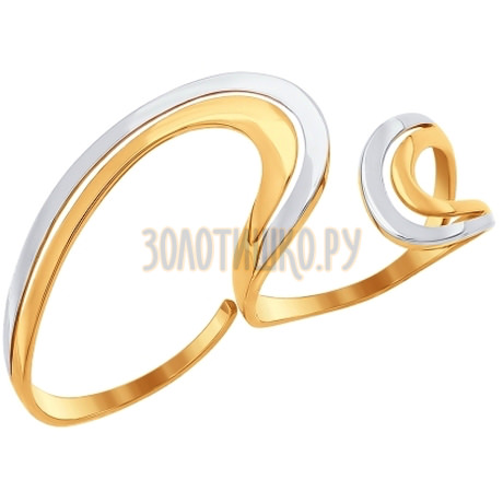 Кольцо на два пальца из золота 017077
