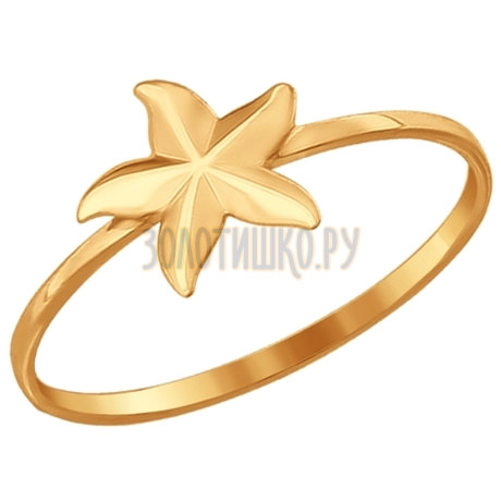 Тонкое кольцо из золота с декоративным элементом 017090