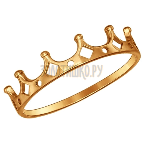 Кольцо-корона из золота без вставок 017172