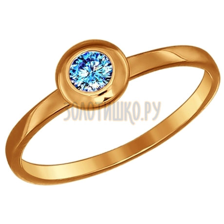 Кольцо из золота с фианитом 017193