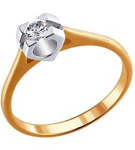 Помолвочное кольцо с камнем 1010088