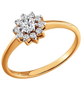 Кольцо из золота с бриллиантами 1010296