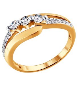 Кольцо из золота с бриллиантами 1010328