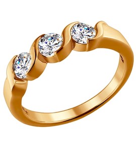 Кольцо из золота с бриллиантами 1010373